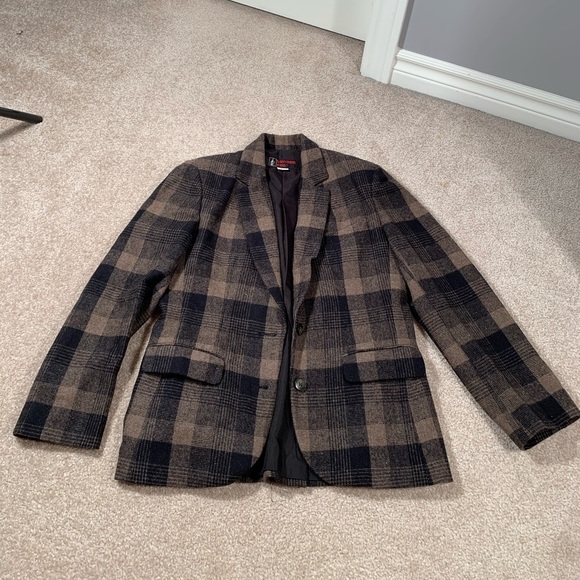 London Fog Plaid Blazer - Picture 1 of 12